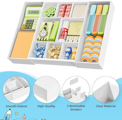 Marbrasse Expandable Desk Drawer Organizer, Desk Organizers and Accessories - Image 7