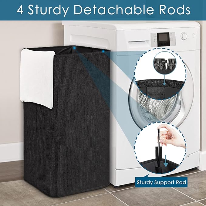 SNIGJAT Large Laundry Hamper, Tall Laundry Hamper - Image 3