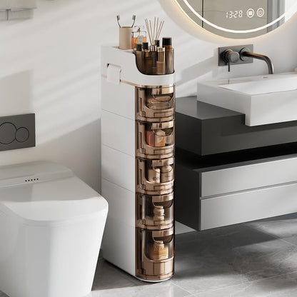 VECELO 5-Tier Slim Bathroom Storage Cabinet by VECELO