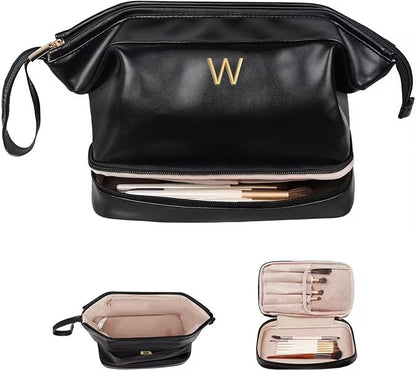 Personalized Graduation Gifts, Initial Large Makeup Bag, Personalized Double by Vogewood