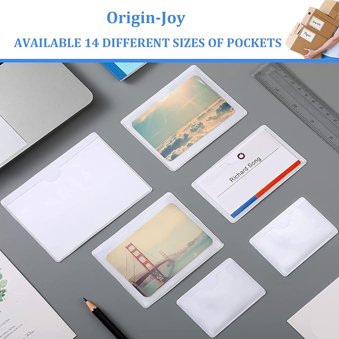 Origin-Joy 25 PCS Self-Adhesive Index Label Pockets - Image 6