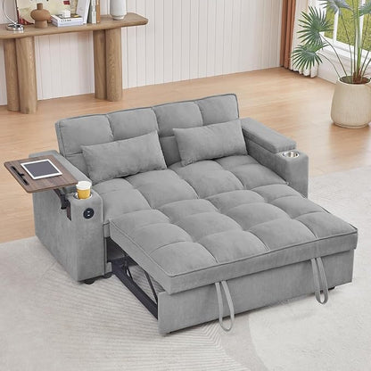 hansones 65" 3-in-1 Sofa Bed, Pull Out Sleeper Sofa - Image 5