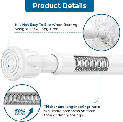 AIZESI Spring Tension Curtain Rods Short Tension Rod - Image 4
