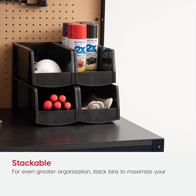 IRIS USA Small Stackable Storage Bins, 7.5 x 4.5 x 3 inch, |Made in USA| - Image 7