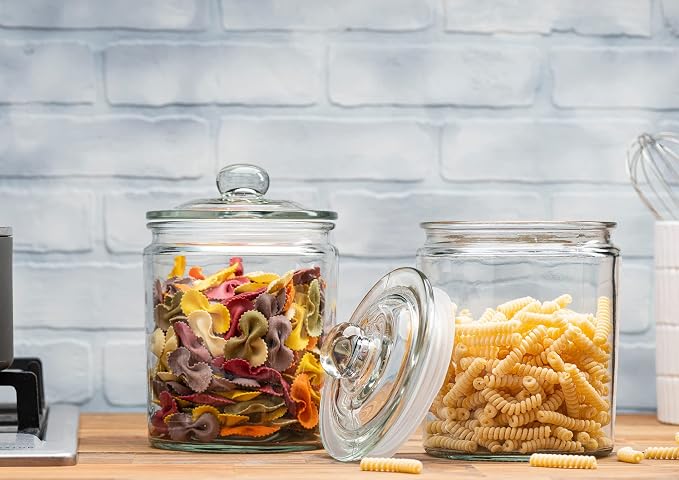 1 Gallon Glass Cookie Jars + Labels & Marker - Image 6