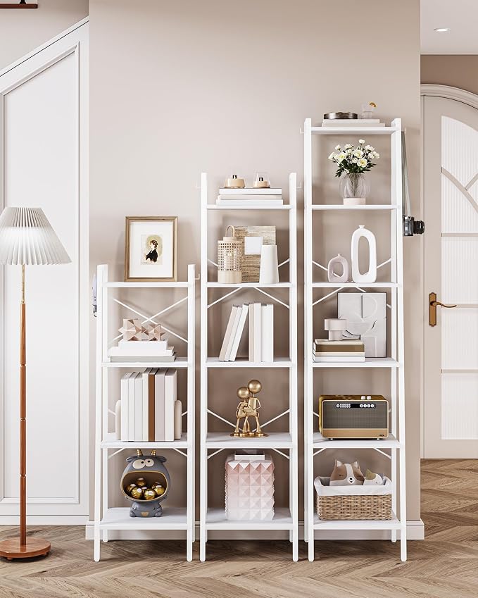 Hzuaneri Ladder Shelf, Freestanding Corner Storage Shelf | Bookcase - Image 7