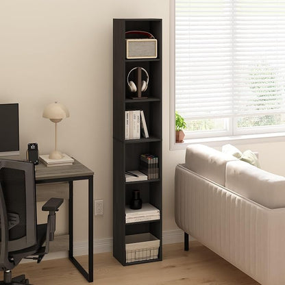 Furinno LUDER Book Shelf, 6-Tier Tall Modern Bookshelf, Bookcase - Image 2