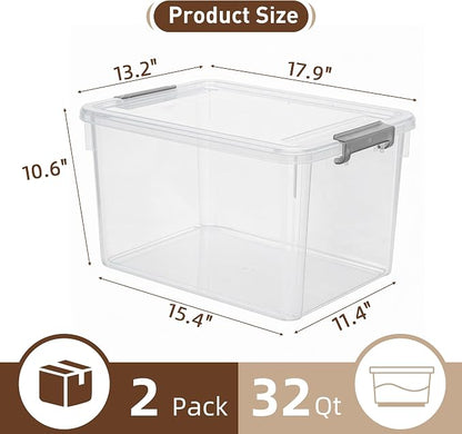Citylife 32 QT Plastic Storage Bins - Image 2