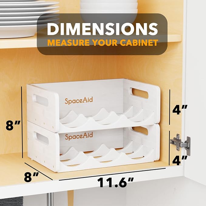 SpaceAid Bamboo Water Bottle Organizer - Image 3