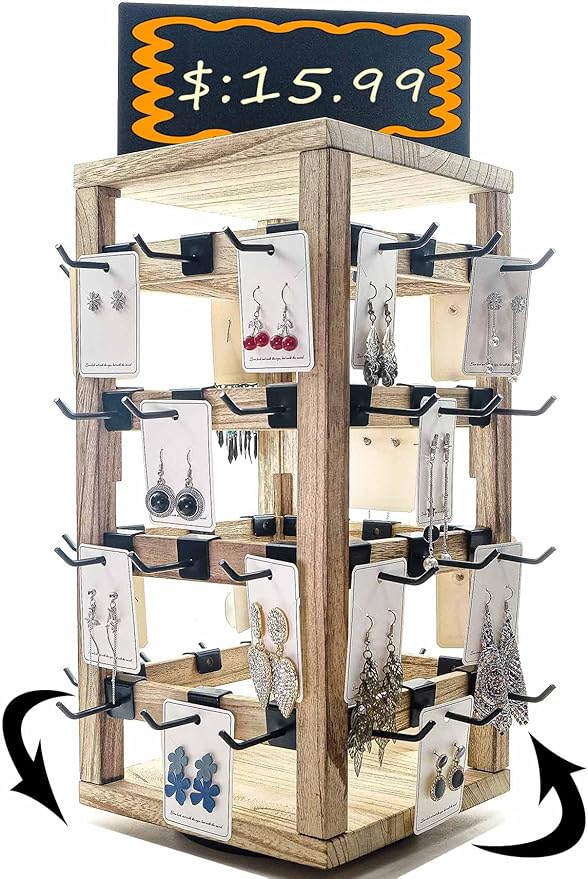 Wooden rotating Jewelry Display Stand by Jewack