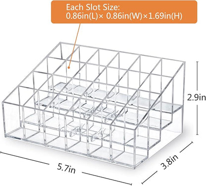 Lipstick Organizer, Small Clear Plastic Compact Lip Gloss Chapstick Perfume - Image 2