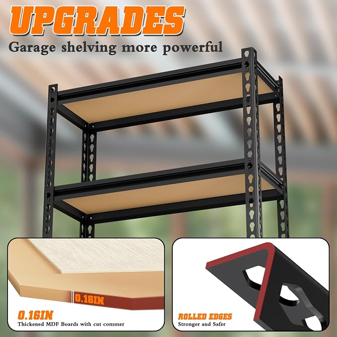 LEVELEVE 5-Tier Heavy Duty Storage Shelving Unit, 2020 lbs Capacity, Adjustable - Image 6