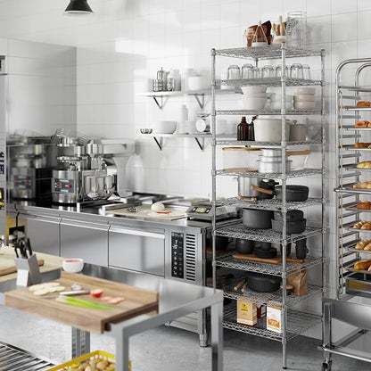 24" Deep x 24" Wide x 86" Height Wire Shelving Kit | 10-Tier | NSF Commercial - Image 7