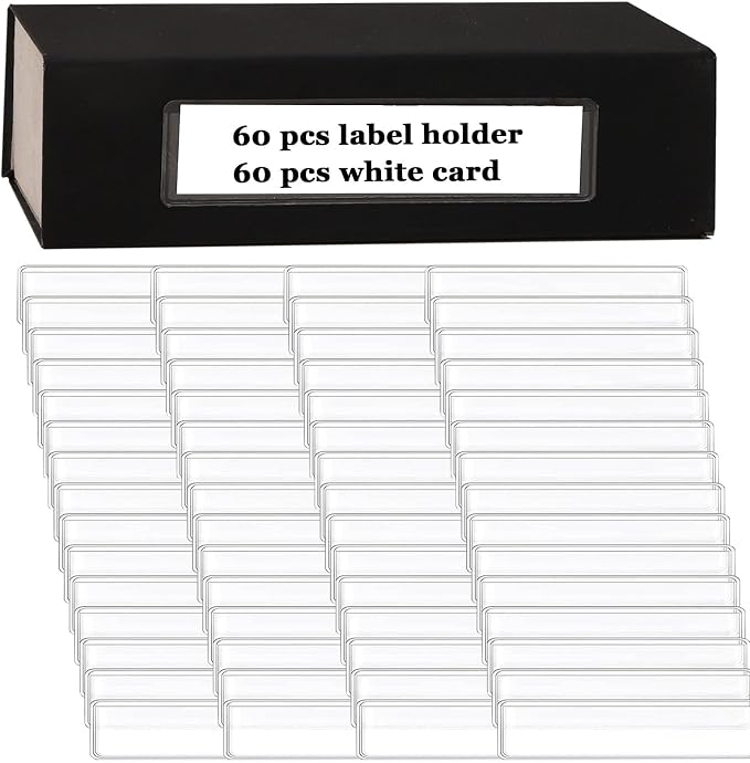 Adhesive Shelf Tag Label Holders Clear, Label - Image 2