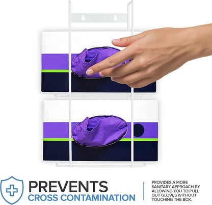 Stock Your Home Metal Double Gloves Dispenser, Tissue Box Shelf, Glove Box - Image 4