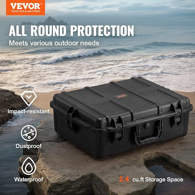 VEVOR Weatherproof Hard Case, Heavy Duty Protective Dry Box - Image 2