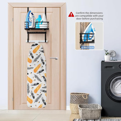 TJ.MOREE Over The Door/Wall Mount Ironing Board Hanger, Laundry Room Iron and - Image 3
