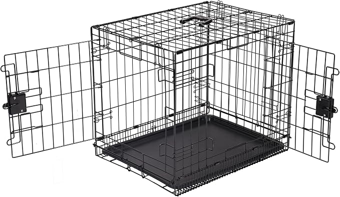 Amazon Basics Durable, Foldable Metal Wire Dog Crate by AmazonBasics