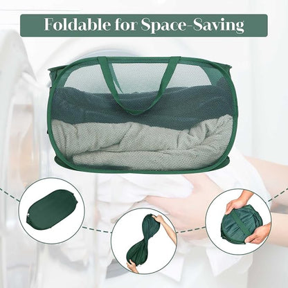 Sturdy Mesh Pop Up Laundry Hamper, Collapsible Laundry Baskets - Image 5