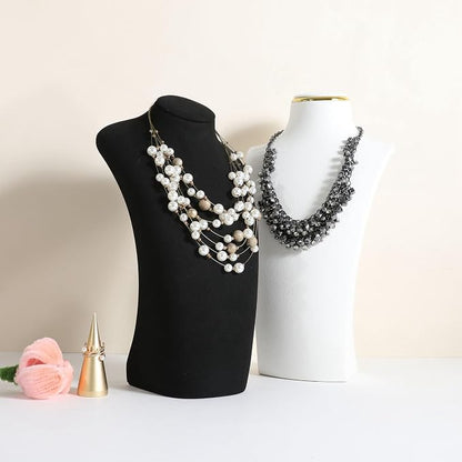 GemeShou Black necklace hanger jewelry organizer, Velvet jewelry stand necklace - Image 3