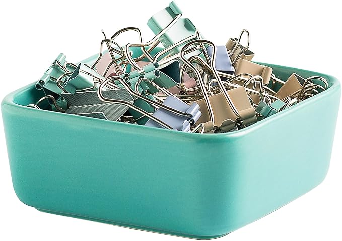 Ceramic Paper Clip Holder for Desk Cute Binder Holder Paperclip Holders for by Mecaikru