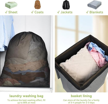 OTraki Ex-Large Mesh Laundry Bags 36x43 Inch Drawstring Laundry Bag 2 Pack - Image 5