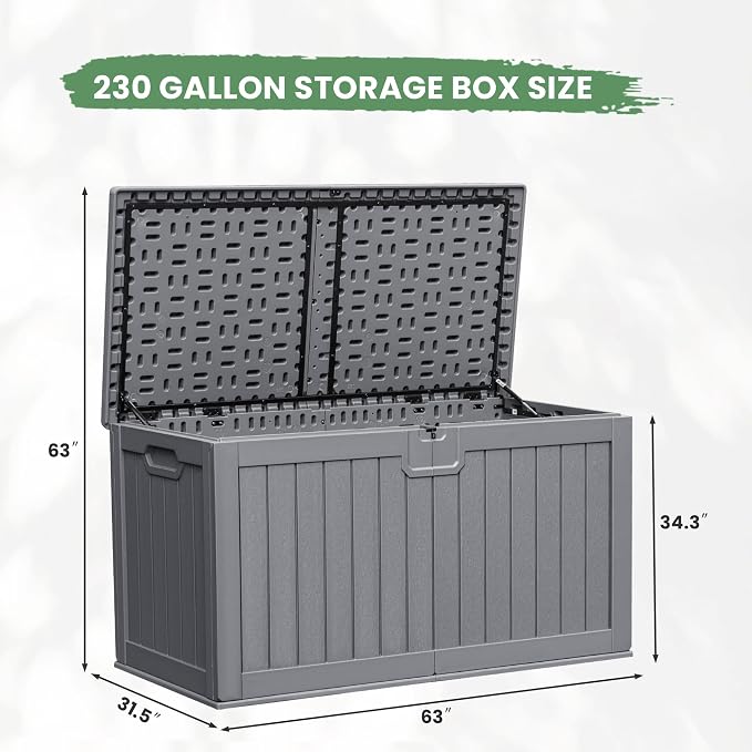 Greesum 230 Gallon HDPE Outdoor Storage Box - Image 7