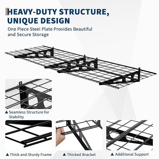 GarveeHome 2 Pack 2x6ft Garage Storage Shelving Wall Mounted, - Image 4
