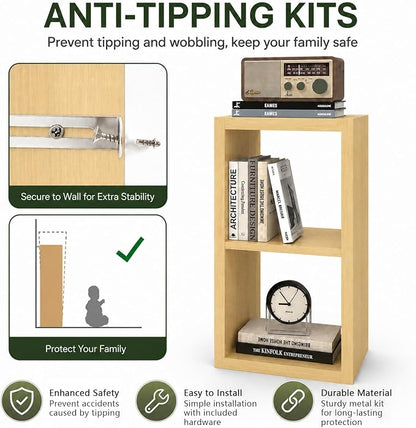 CTESNE【Wooden 2 Cube Storage Organizer Shelf - Image 5