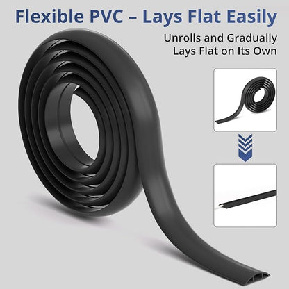 ZhiYo 5.6ft Cord Covers for Wires on Floor, Cord Hider Floor Hide Extension - Image 7