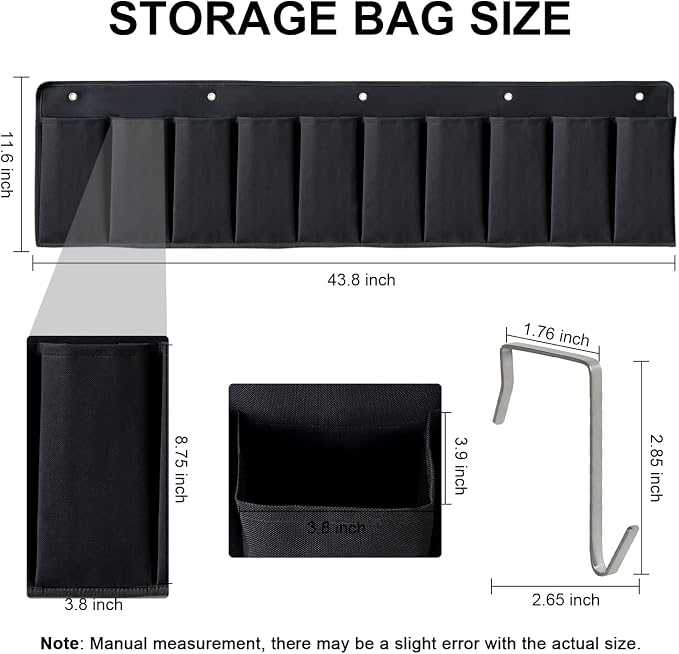 RV Shoe Pockets 10 Pockets Heavy Hanging Bedside Storage Organizer - Image 2