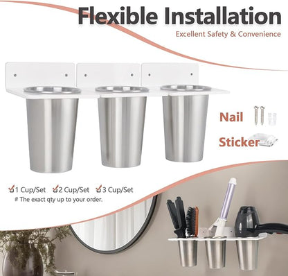 Hair Hot Tools Wall Mount, Hair Tool Organizer Acrylic Wall Holder - Image 7
