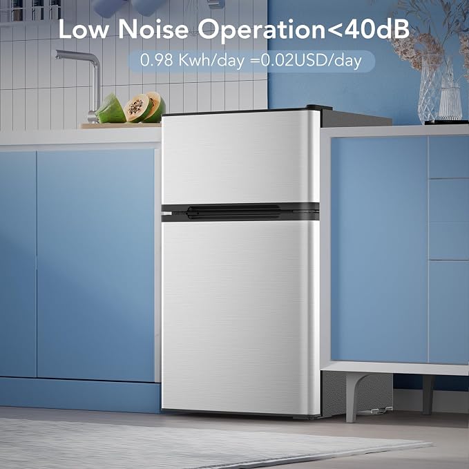 3.1 Cu.Ft Mini Fridge with Freezer, Compact Refrigerator with 2 Doors, Small - Image 6