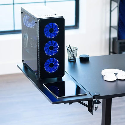VIVO Black Clamp-on 36 x 12 in Desk Extender, DESK-EXT36 | Foldable, Wrist - Image 3