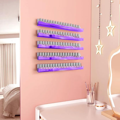 Wall-Mounted Nail Polish Organizer Rack - Image 2