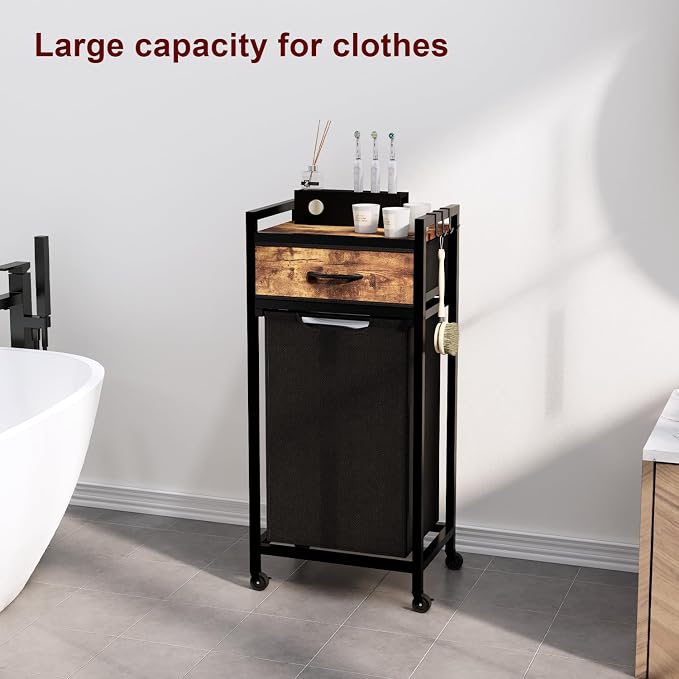 Laundry Hamper, Laundry Sorter, Rolling Laundry Basket - Image 9