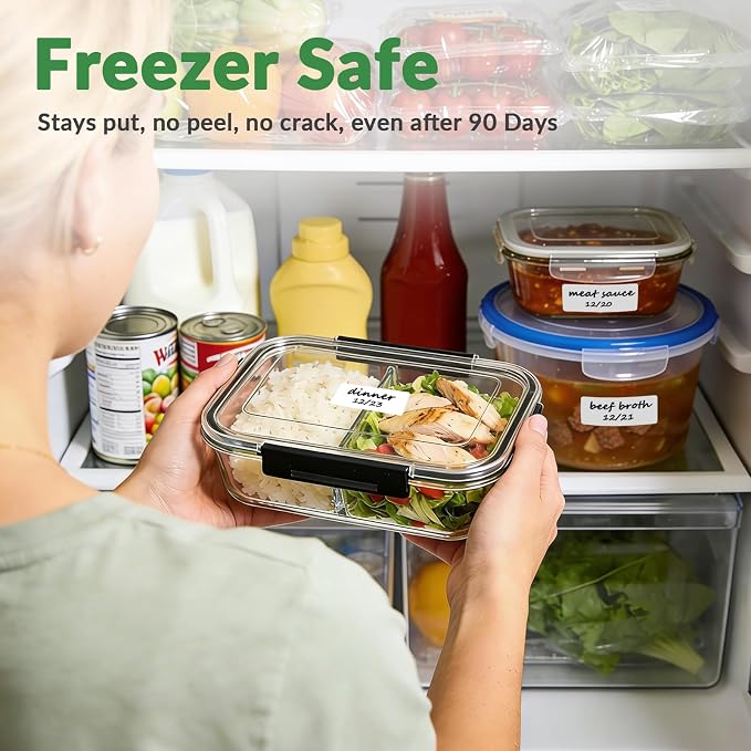 NATURALABEL 1050 PCS Blank Removable Freezer Labels - Image 3