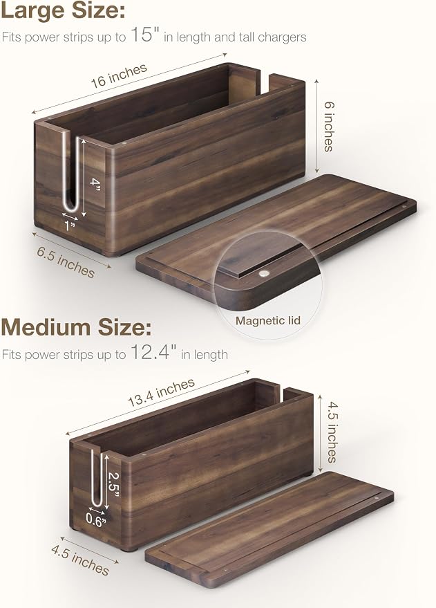 Acacia Large Cable Management Box - Image 3