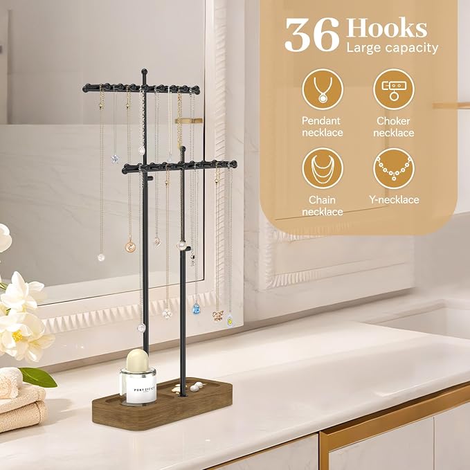 MODOWEY Necklace Holder Organizer Stand - Image 6