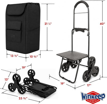 Shopping Cart, Super Loading Stair Climber 220 lbs Capacity, Grocery Foldable - Image 3