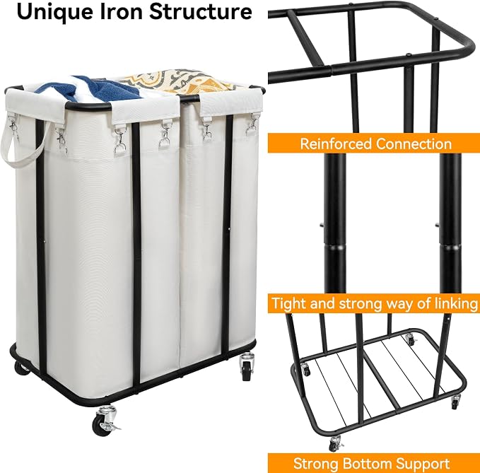 WOWLIVE Double Laundry Hamper - Image 5