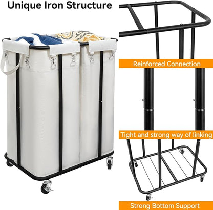 WOWLIVE Double Laundry Hamper - Image 5