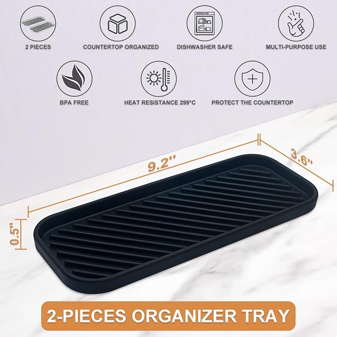 Silicone Organizer Tray, Soap and Sponge Holder - Image 2