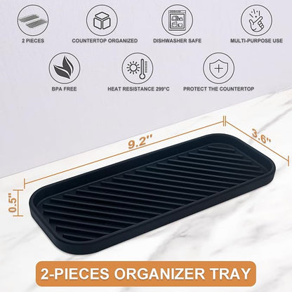 Silicone Organizer Tray, Soap and Sponge Holder - Image 2