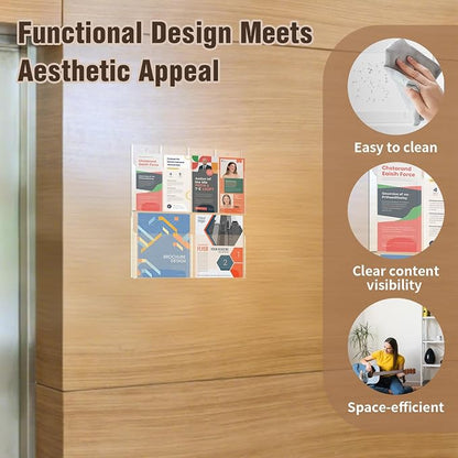 Acrylic Brochure Pamphlet Holder, 2 Magazine Holders and 4 Pamphlet Holders - Image 5
