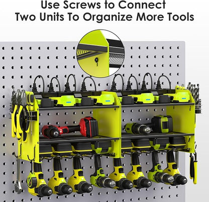 CCCEI Modular Power Tool Organizer Wall Mount Charging Station, Garage Drill - Image 7