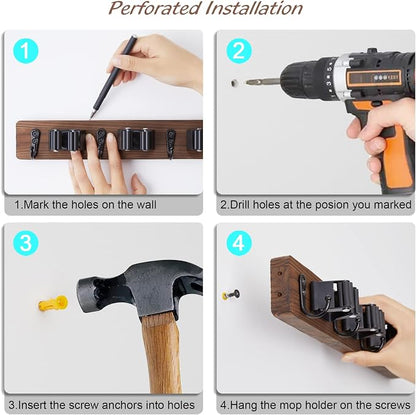 Mop and Broom Holder Wall Mount - Image 7
