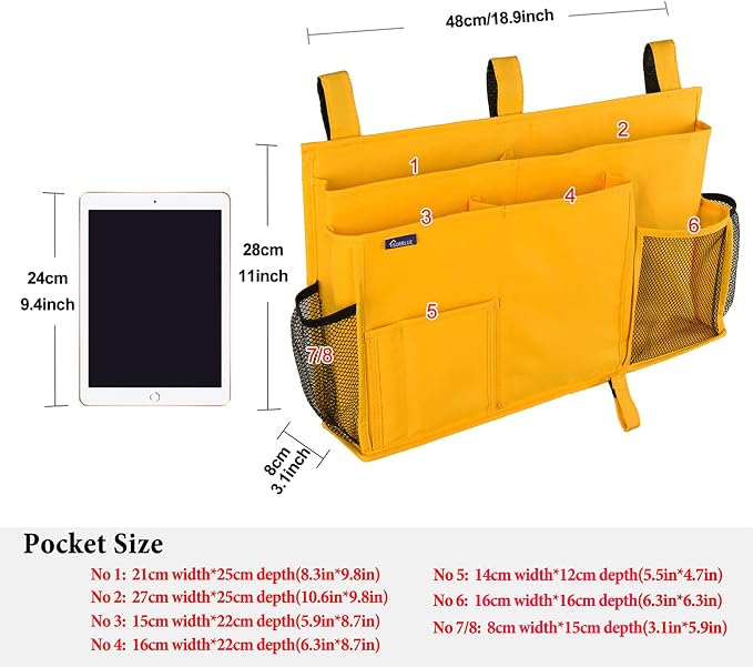 Surblue Caddy Hanging Organizer Bedside Storage Bag - Image 5