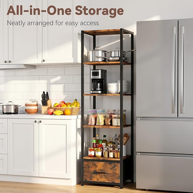 Housolution 6 Tier 60.6" Tall Bookshelf - Image 6