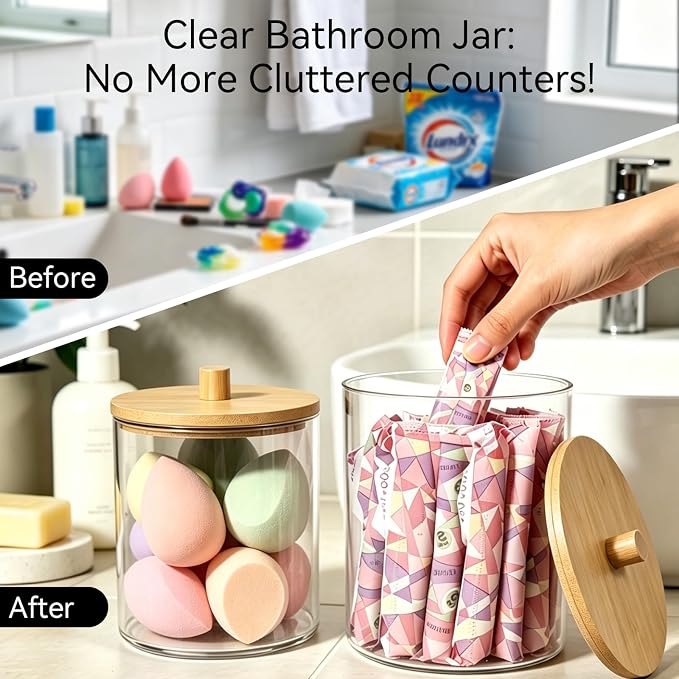 Amolliar Laundry Pods Storage Container, 2 Pack Large Detergent Container - Image 4